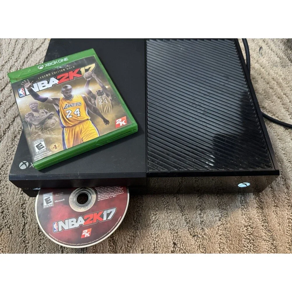 Microsoft Xbox One Console Model 1540 Black 500GB With Power Supply And Game